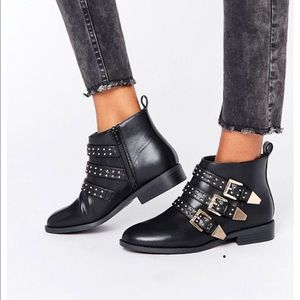 ASOS - Black Studded Ankle Boot